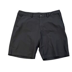 Lululemon The Works Shorts Mens 38 Black Chino Style Performance Stretch Golf
